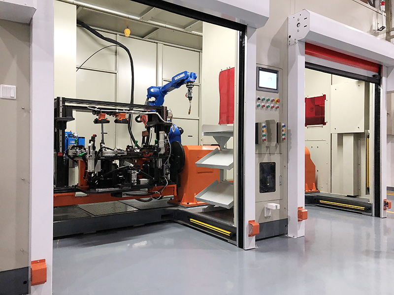 خط تجميع لحام ذكي مدفوع بـ AGV
